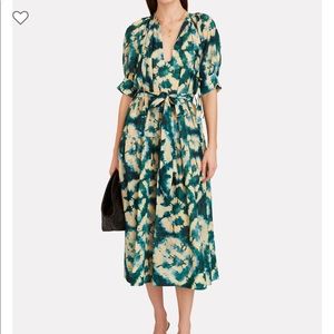 ULLA JOHNSON
Selena Tie-Dye Puff Sleeve Midi Dress